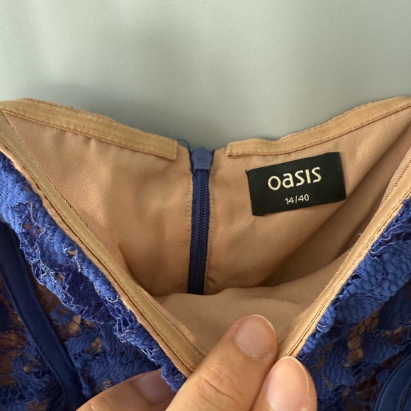 ASOS Oasis Lace Maxi Dress / Prom Dress - Blue - Picture 6 of 6